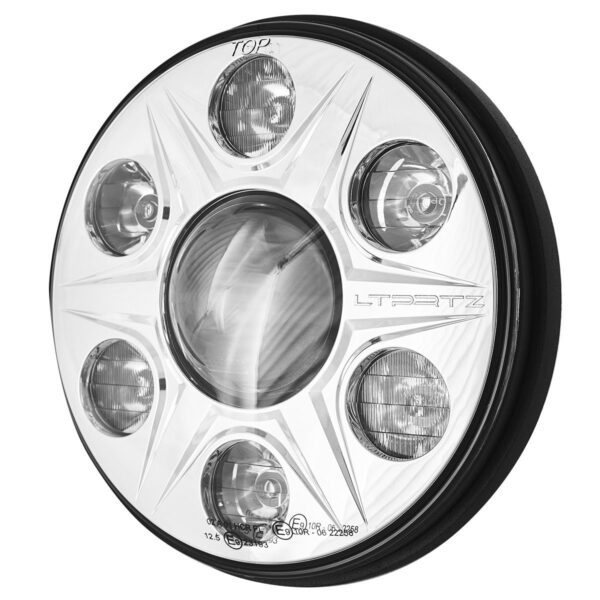 7″ LED Hauptscheinwerfer PHANTOM mit Standlicht ECE chrom