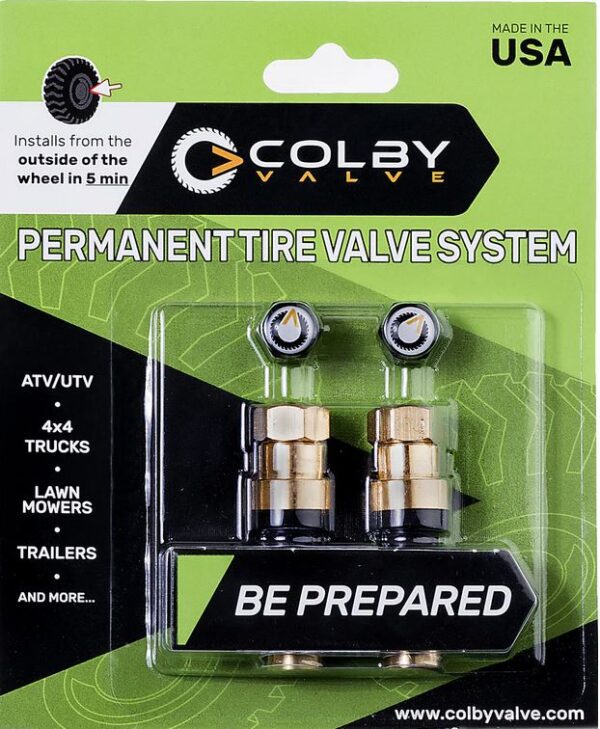Colby Valve Permanent Reifen Ventil 2er Pack Green