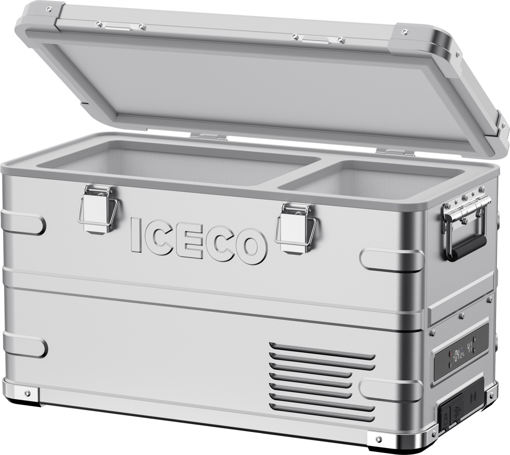 ICECO APL35 Kompressor-Kühlbox, Dual-Zone, Silber - 01
