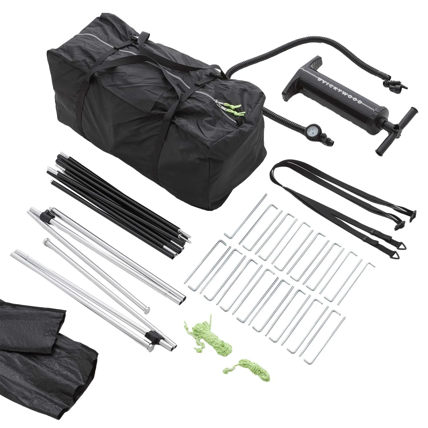 Freistehendes Campingzelt aufblasbar 140 grauwebp - 14