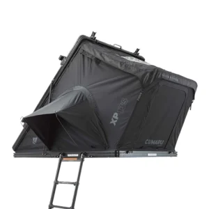 VICKYWOOD Alu Hartschalen Dachzelt CUMARU XP 135 All Black Memory Foam Matratze